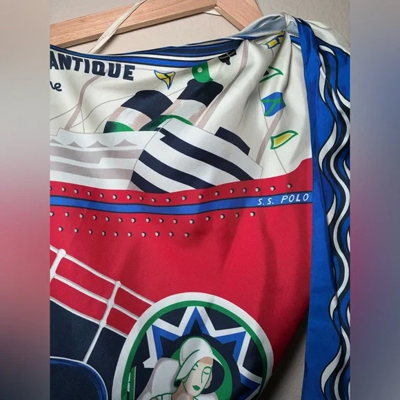 Ralph Lauren Size 6 Adreanna Crepe De Chine Top - Picture 11 of 12